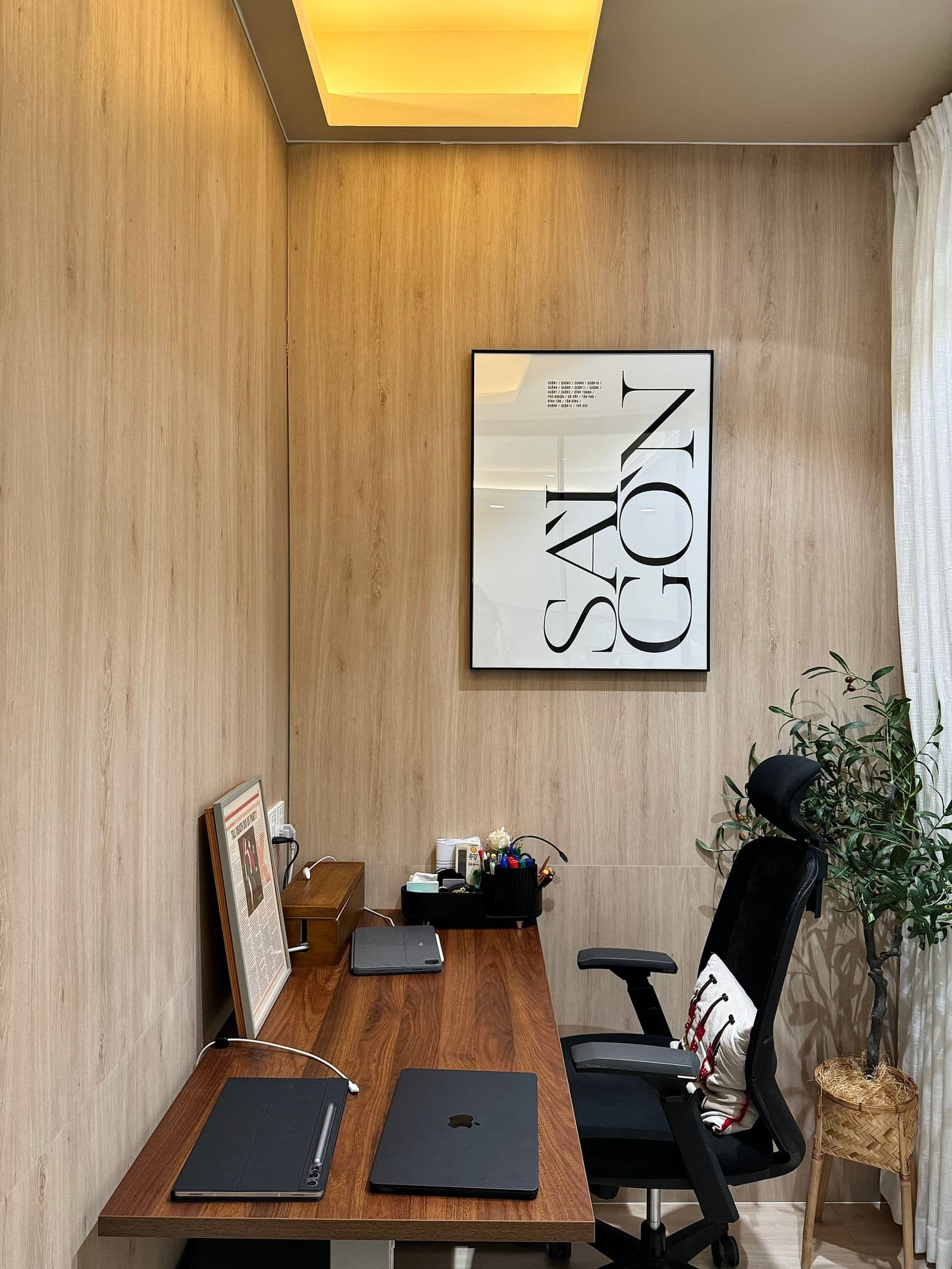Laptop on a clean desk in a modern room