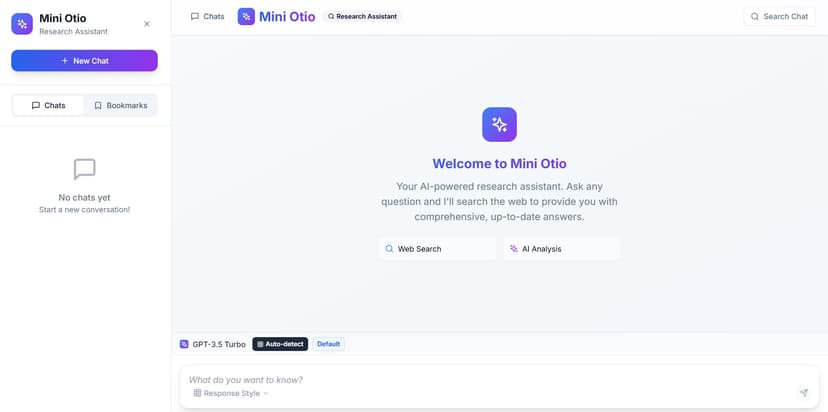 Mini Otio - AI Research Assistant