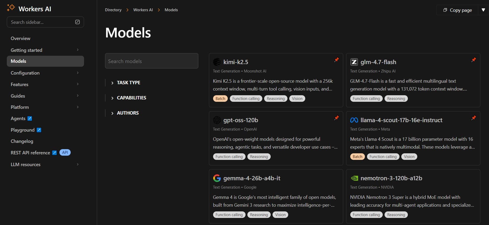 Cloudflare Workers AI: LLM playground and schema view
