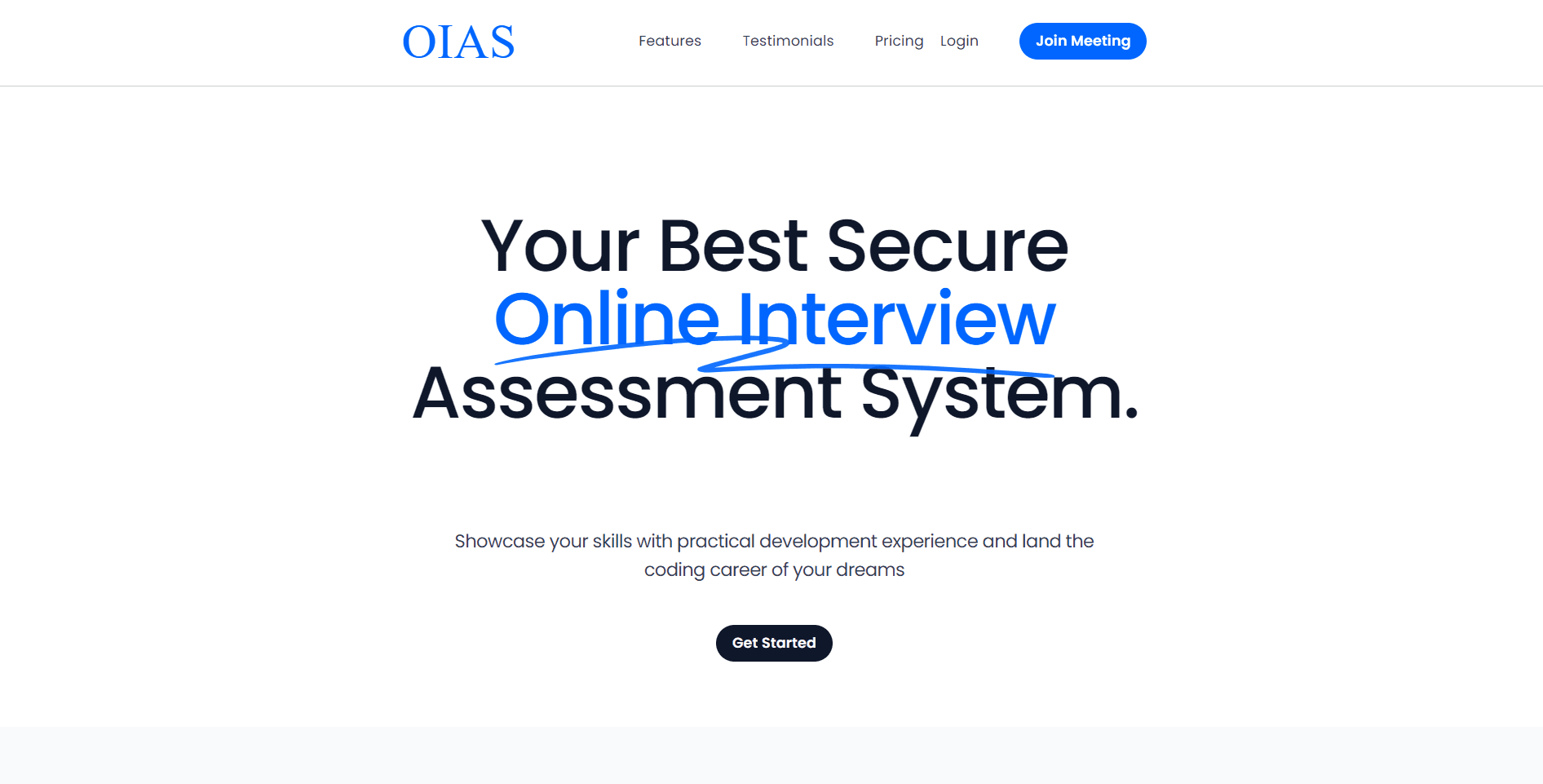 Online Interview Assessment System screenshot