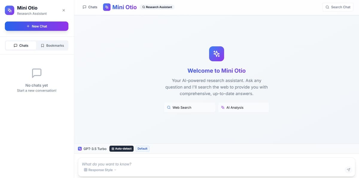 Mini Otio - AI Research Assistant